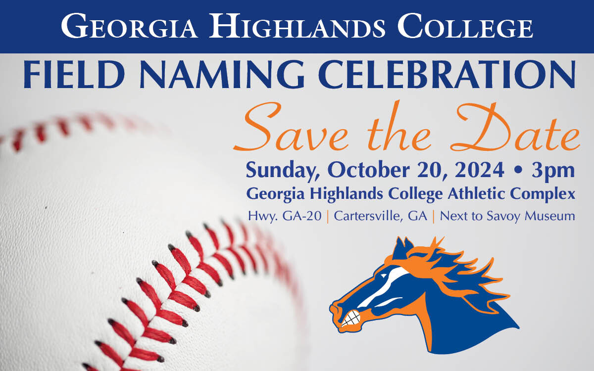 GEORGIA HIGHLANDS COLLEGE INVITES COMMUNITY TO FIELD NAMING CELEBRATION ON OCTOBER 20TH