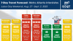 GEORGIA DEPARTMENT OF TRANSPORTATION ANNOUNCES LANE CLOSURE SUPENSIONS FOR LABOR DAY WEEKEND