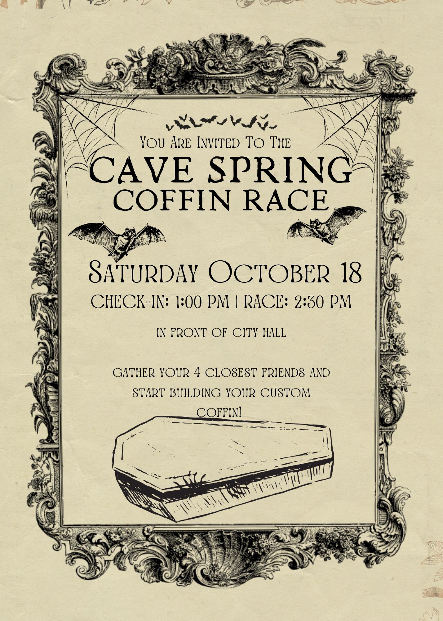 CAVE SPRING DDA IS ‘JUST DYING’ FOR PARTICIPANTS IN FIRST-EVER COFFIN RACE