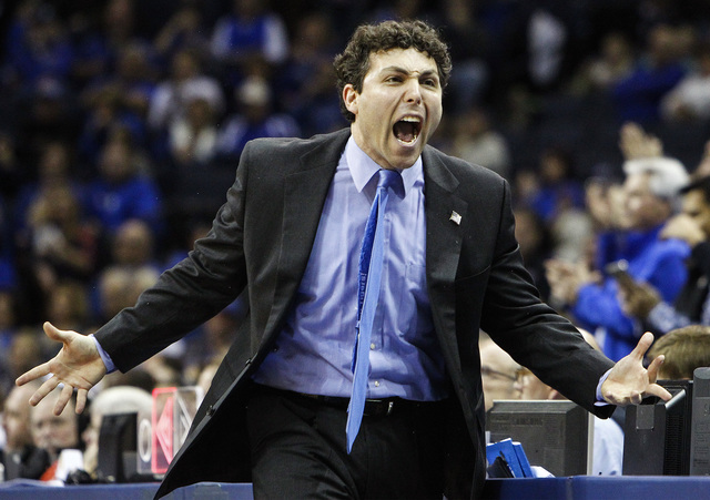 FILE – In this Jan. 17, 2015, file photo, Josh Pastner shouts during an NCAA college basketball game (AP Photo/The Commercial Appeal, Mark Weber, File)