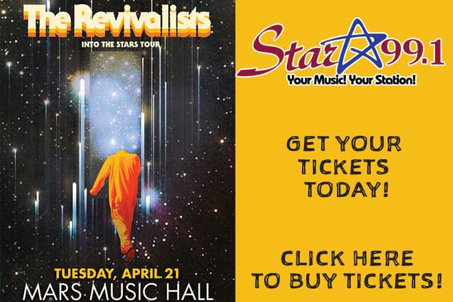 Pair of tickets to The Revivalists at Mars Music Hall on April 21