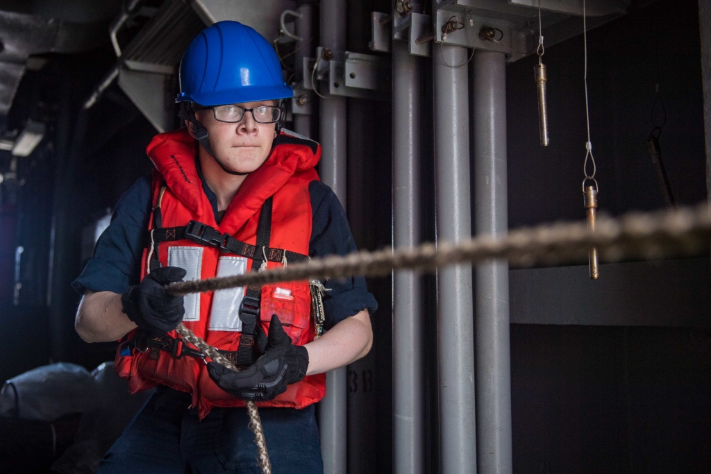 Sailor Handles A Line