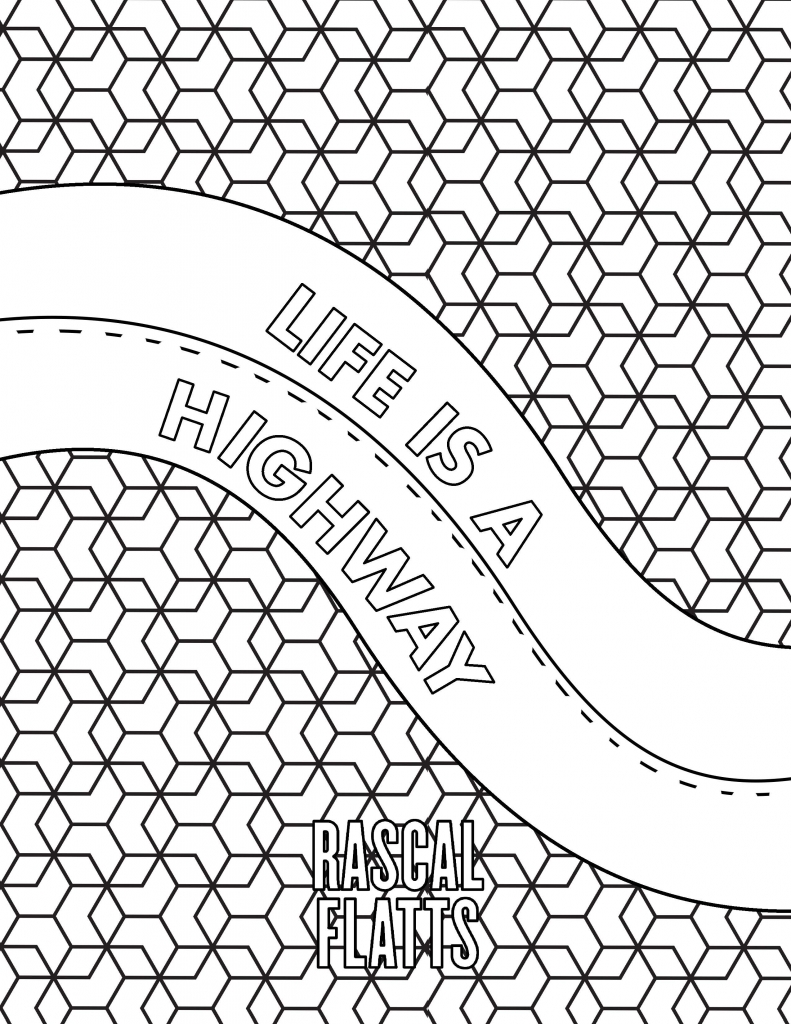 Download Free Coloring Pages and Word Searches from Thomas Rhett and Rascal Flatts