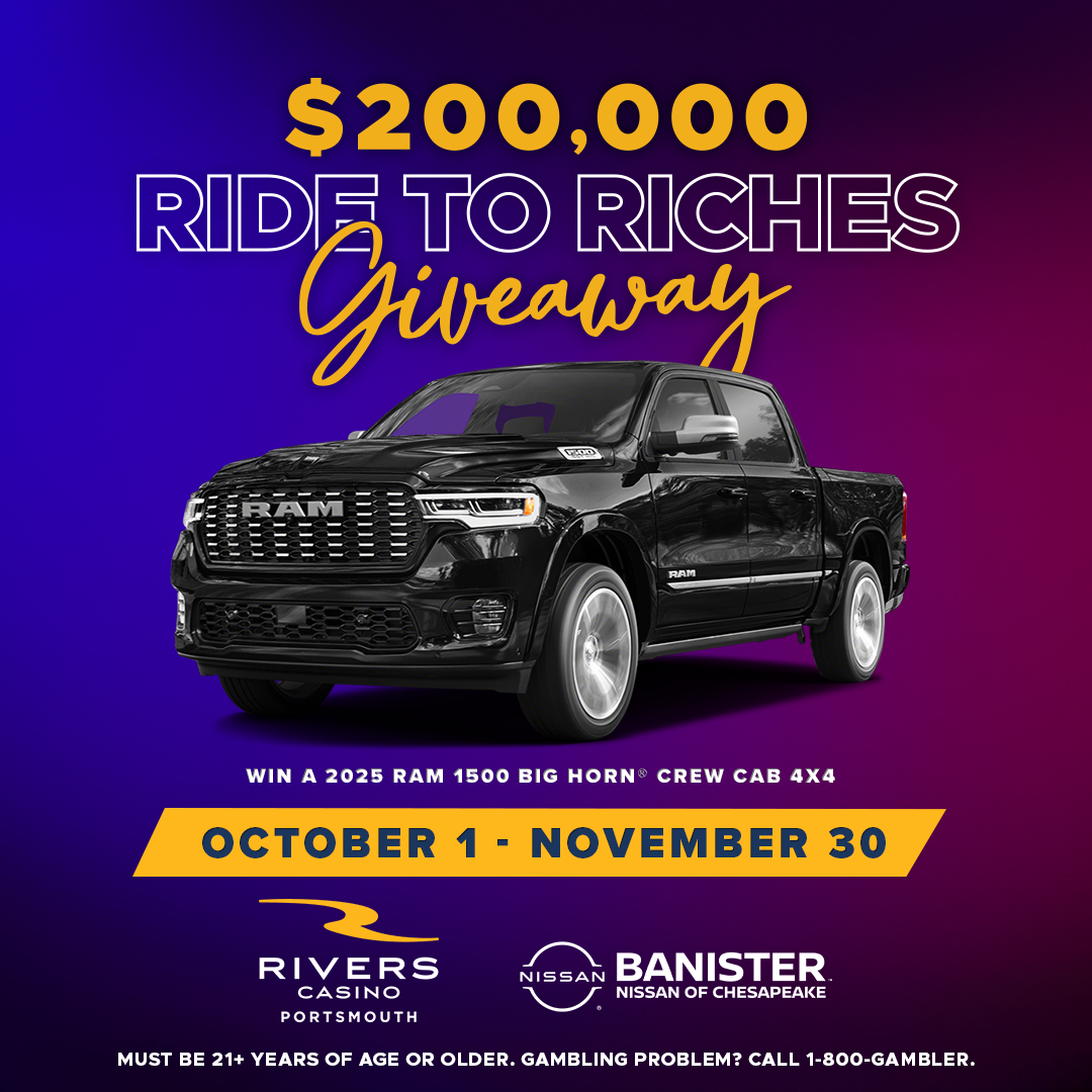 Rivers Casino // Win a 2025 RAM 1500 Big Horn Crew Cab!