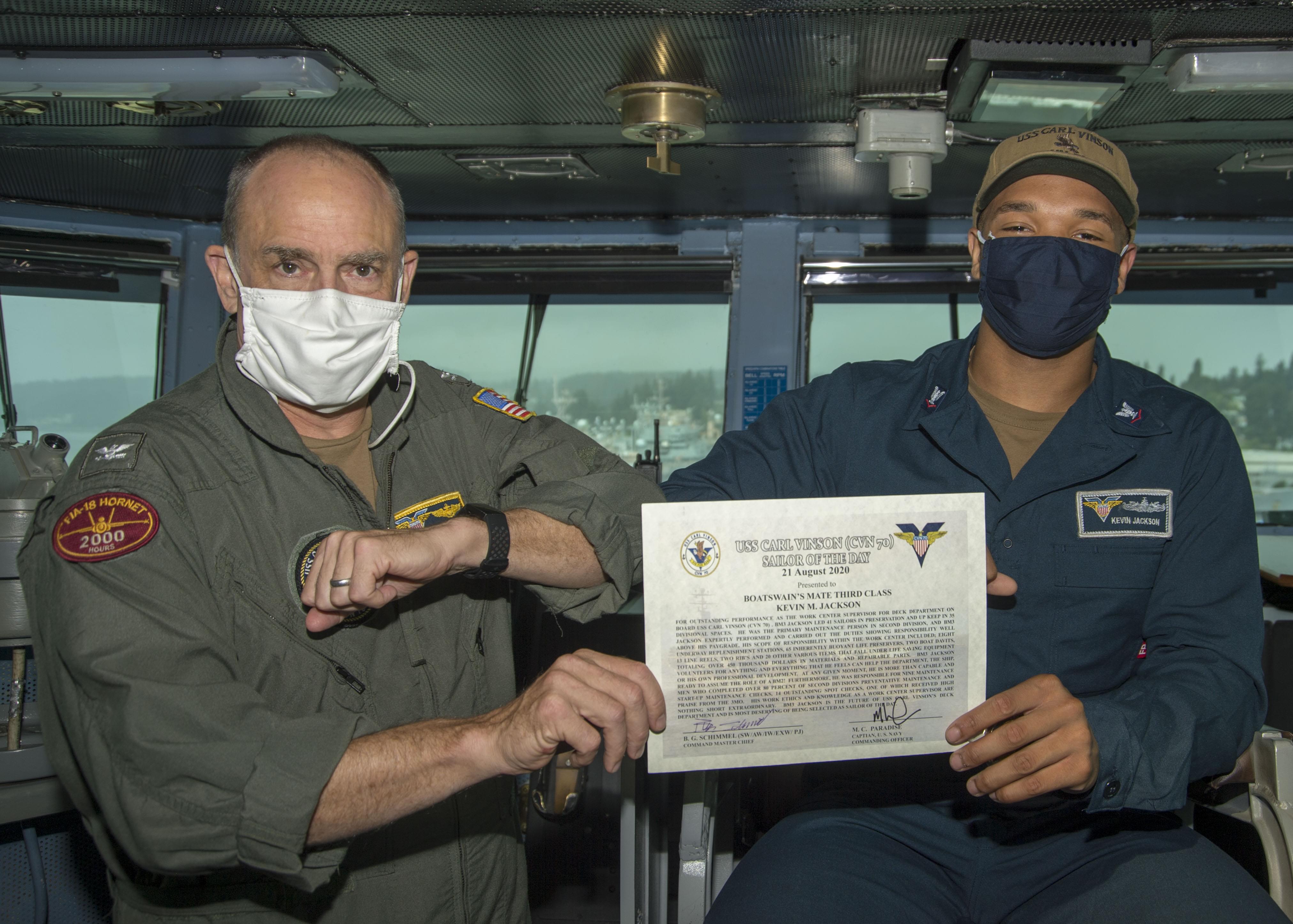 Virginia Beach Native is USS Carl Vinson’s “Sailor of the Day”