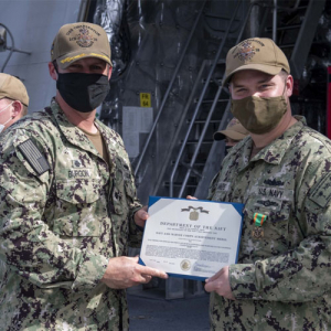 Norfolk Native Receives Navy and Marine Corps Achievement Medal Aboard U.S. Navy Warship