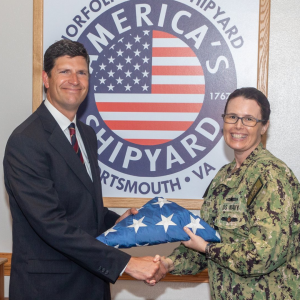 Norfolk Naval Shipyard Delivers U.S. Flags to Local Funeral Home in Honor of Flag Day