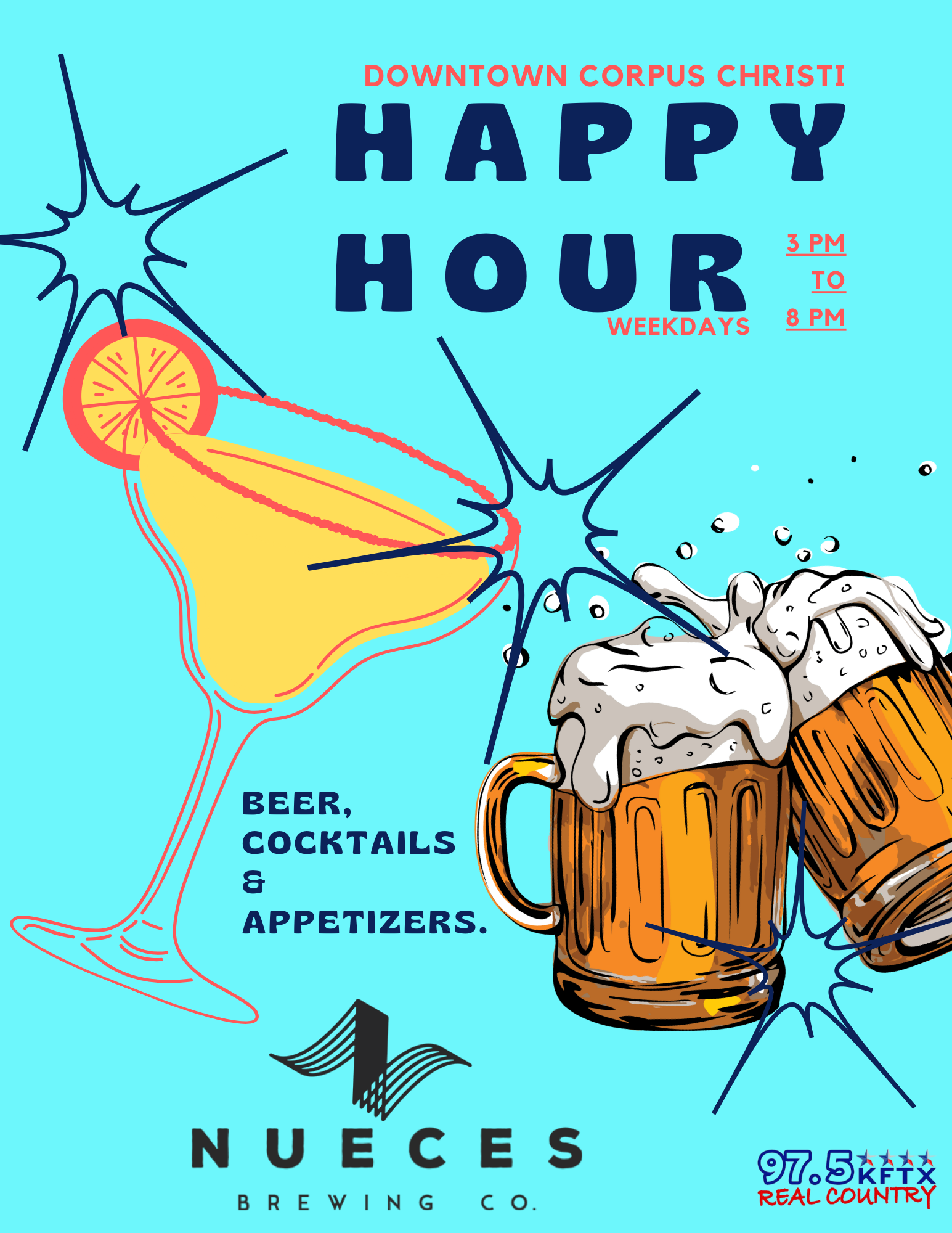 Downtown Corpus Christi Happy Hour! KFTXFM