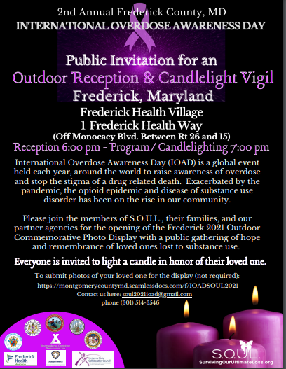 Candlelight Vigil To Commemorate Lives Lost To Overdoses Set To Take Place In Frederick