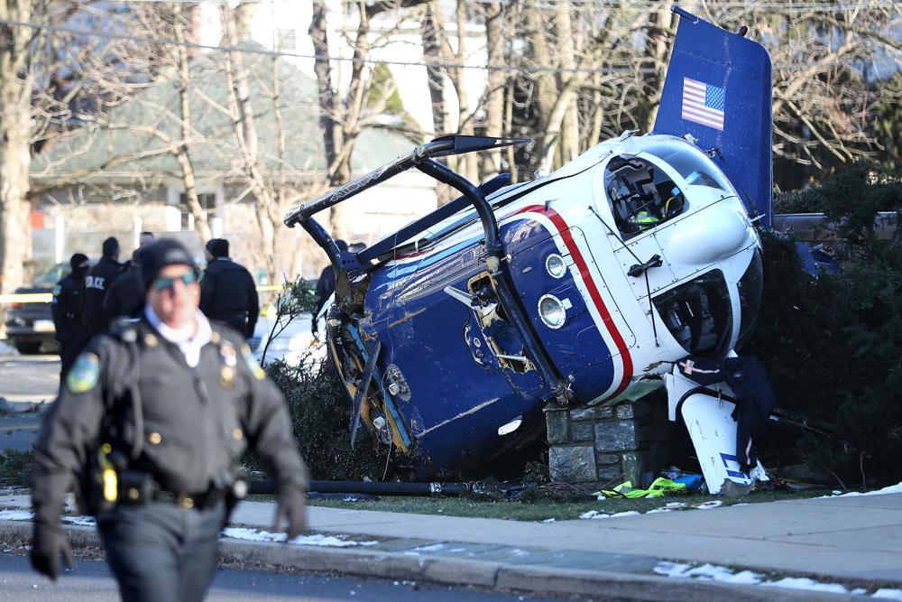 Helicopter En Route From Hagerstown. Md. To Philadelphia Crashes In Upper Darby, Pa.