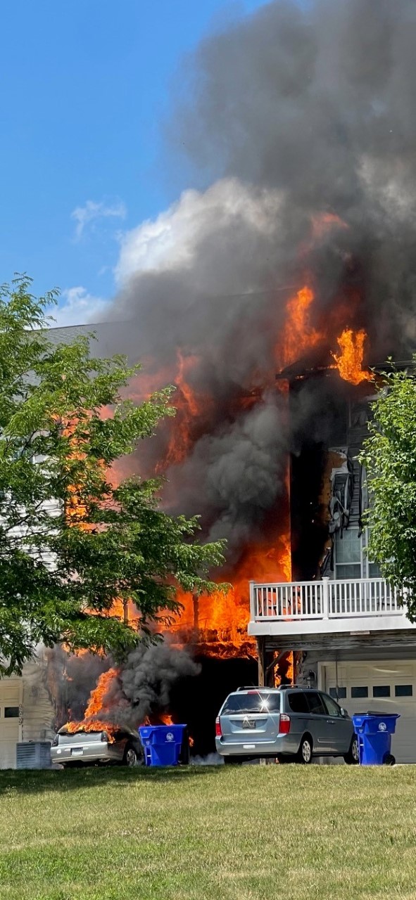 Town Houses In Urbana Damaged By Fire