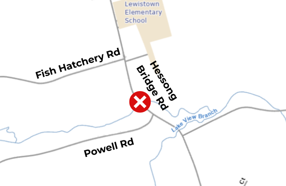 Part Of Hessong Bridge Road To Be Closed For Three Weeks Beginning Aug. 4th Part Of Hessong Bridge Road To Be Closed For Three Weeks Beginning Aug. 4th