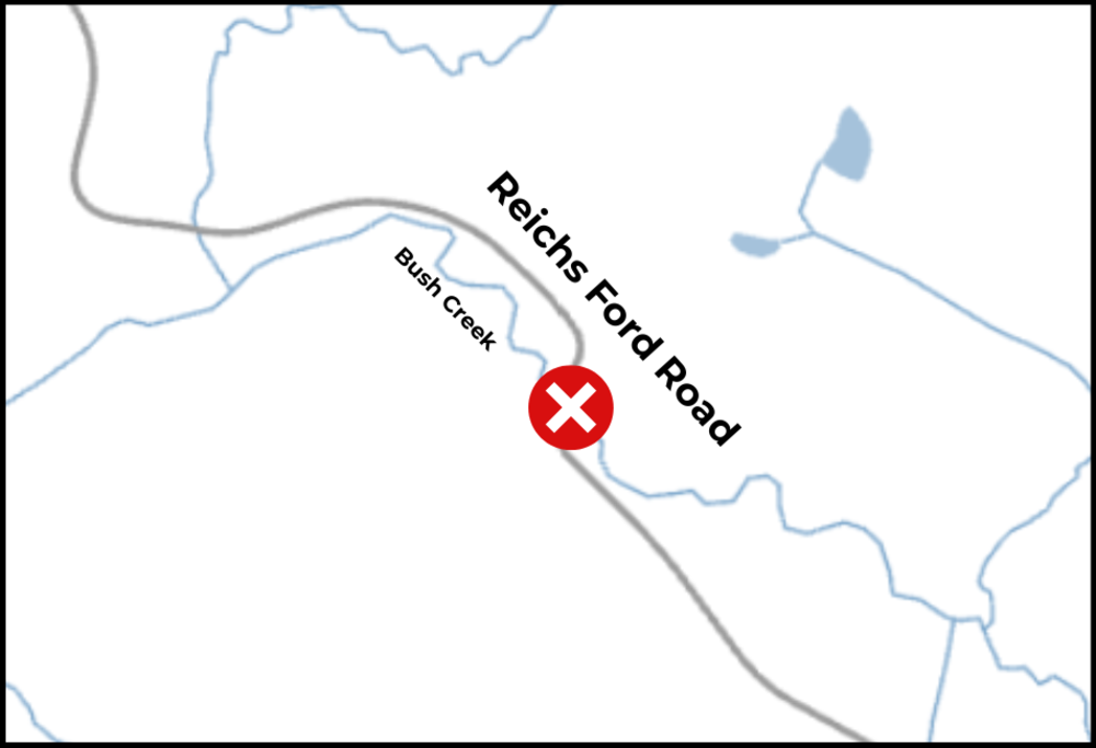 Part Of Reichs Ford Road In Frederick County Closed To Traffic