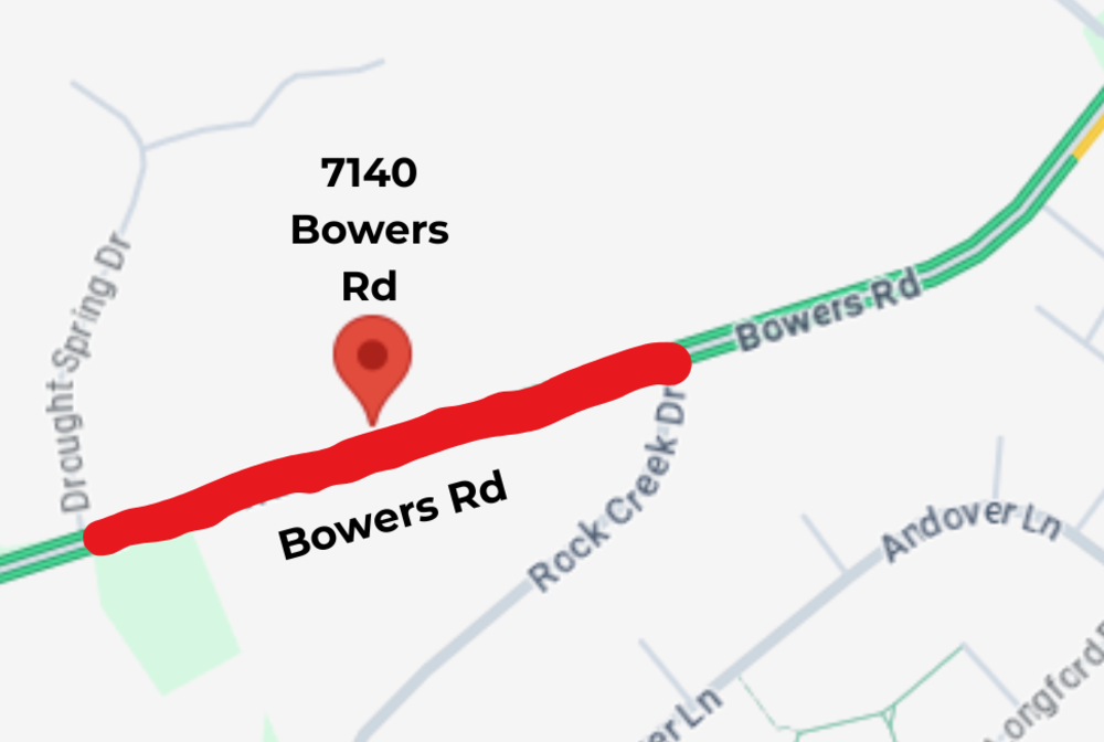Part Of Bowers Rd. To Be Closed Next Week