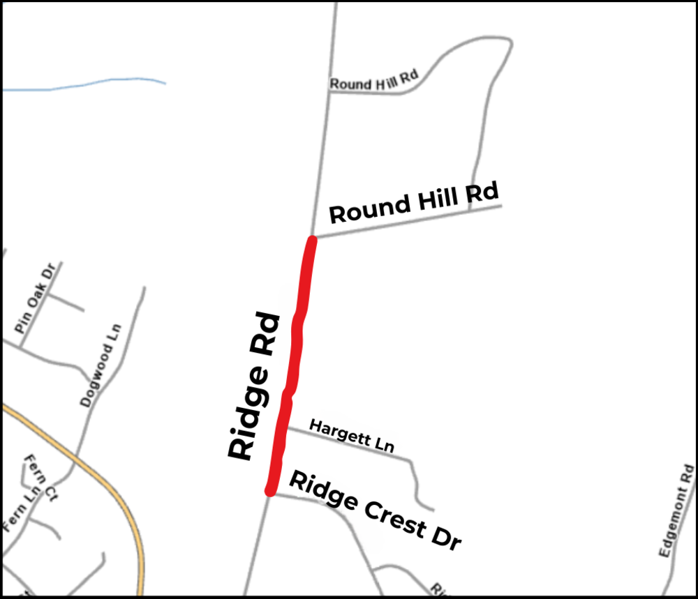 Part Of Ridge Road To Be Closed Next Week Part Of Ridge Road To Be Closed Next Week