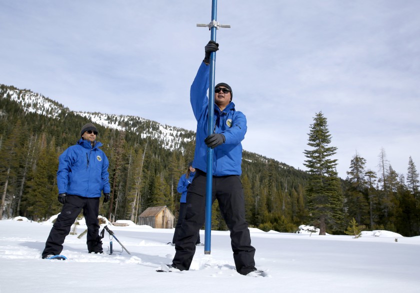 FIRST SNOW SURVEY OF THE YEAR TELLS CAUTIOUS TALE