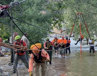 FOUR RESCUED SAFELY FROM RIVER NEAR HOBO CAMPGROUND