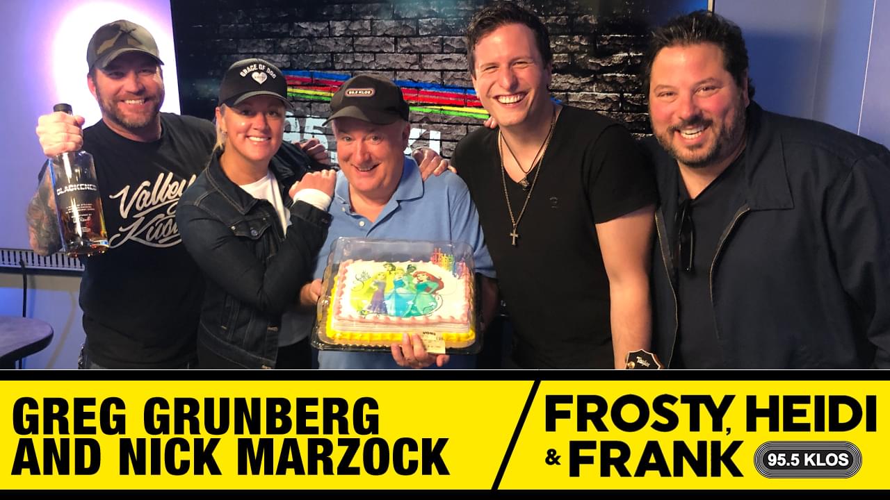 Frosty, Heidi and Frank with guest Greg Grunberg and Nick Marzock