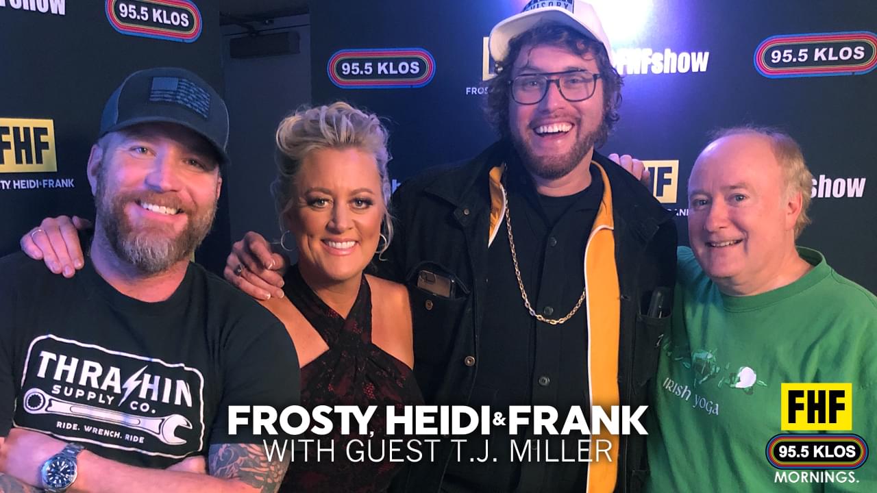 Frosty, Heidi and Frank with guest T.J. Miller