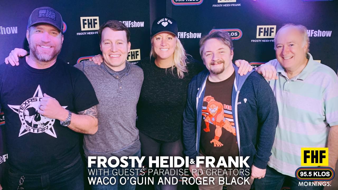 Frosty, Heidi and Frank with guests Waco O’Guin and Roger Black