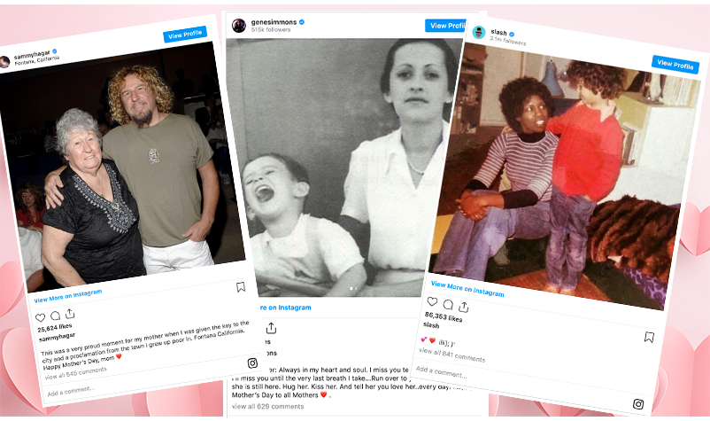 Rockers Share Photos of Themselves with Their Mother’s on Mother’s Day