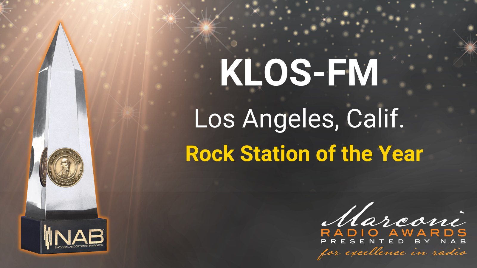 95.5 KLOS-FM Named Rock Station of the Year