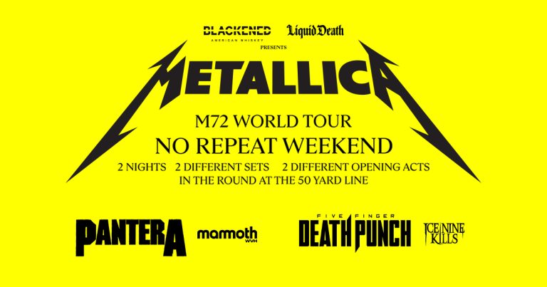 Metallica 2023/2024 Tour Tickets On Sale Now