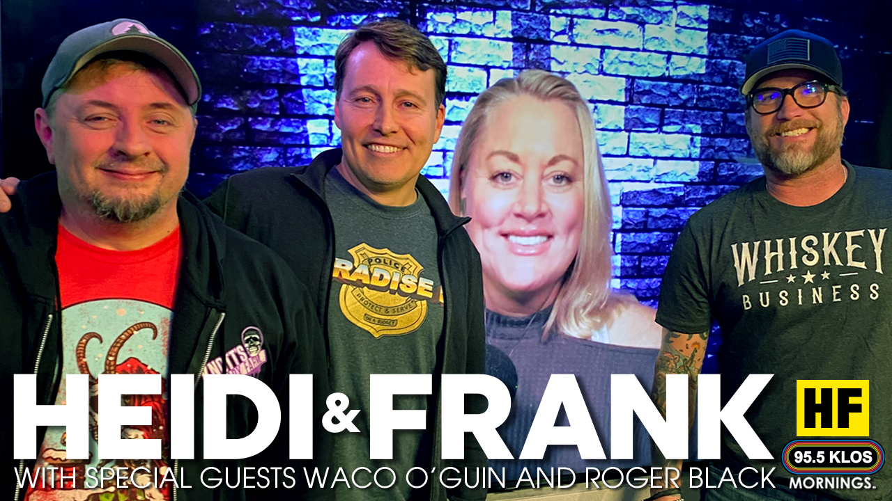 Heidi and Frank with guests Waco O’Guin and Roger Black