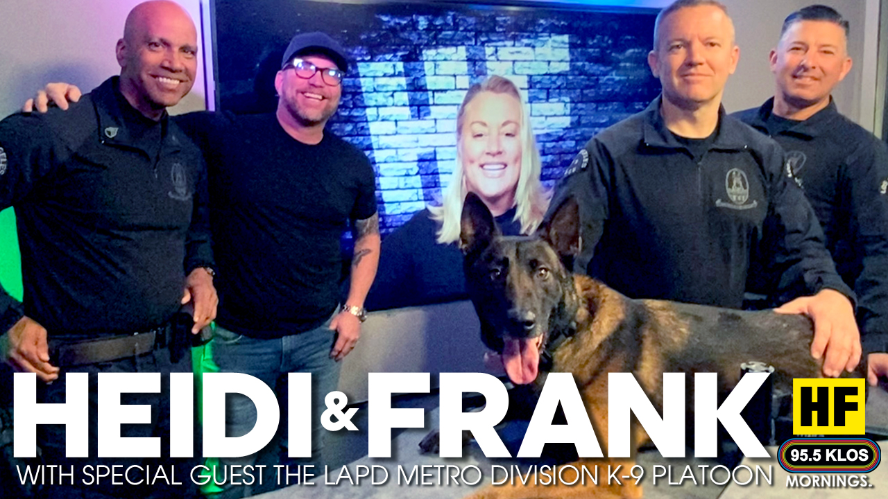 Heidi and Frank with special guest the LAPD Metro Division K-9 Platoon