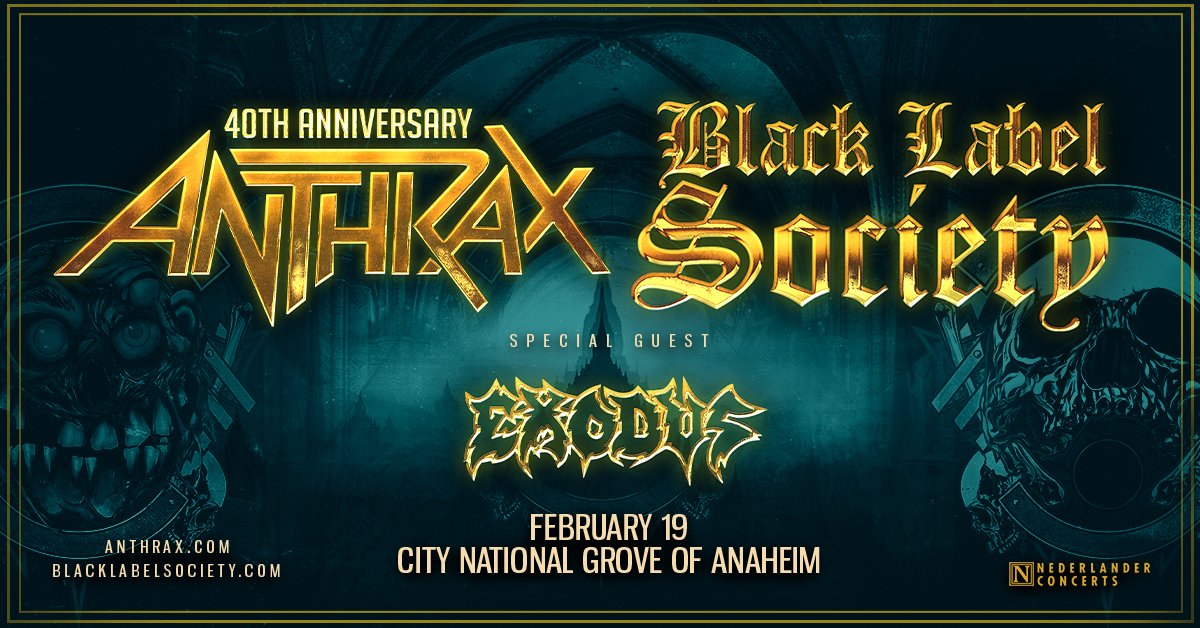 WHIPLASH W/ FULL METAL JACKIE & 95.5 KLOS PRESENTS ANTHRAX & BLACK LABEL SOCIETY 2/19 @ The Grove