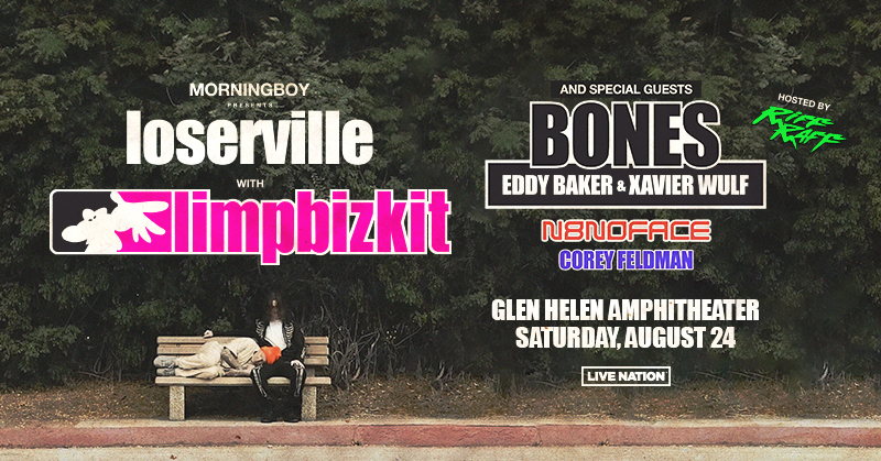 LOSERVILLE 2024: Limp Bizkit,BONES,N8NOFACE,Corey Feldman & Riff Raff 8/24 @ Glen Helen Amphitheater