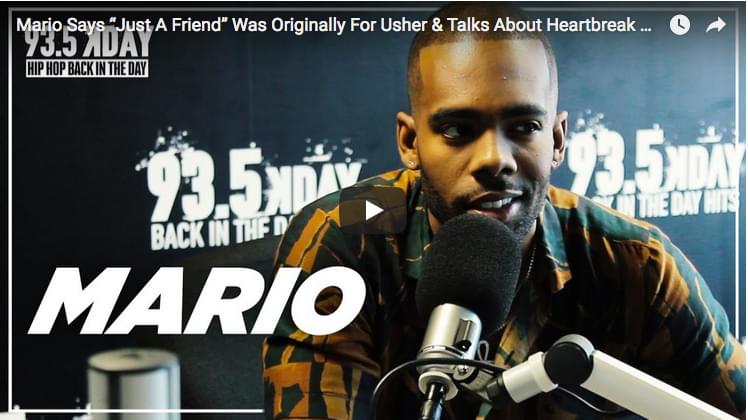 Mario Says “Just A Friend” Was Originally For Usher & Talks Heartbreak On “Drowning” [WATCH]