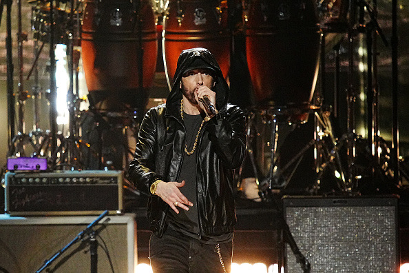 Eminem Celebrates Being Inducted Into The Rock-n-Roll Hall Of Fame