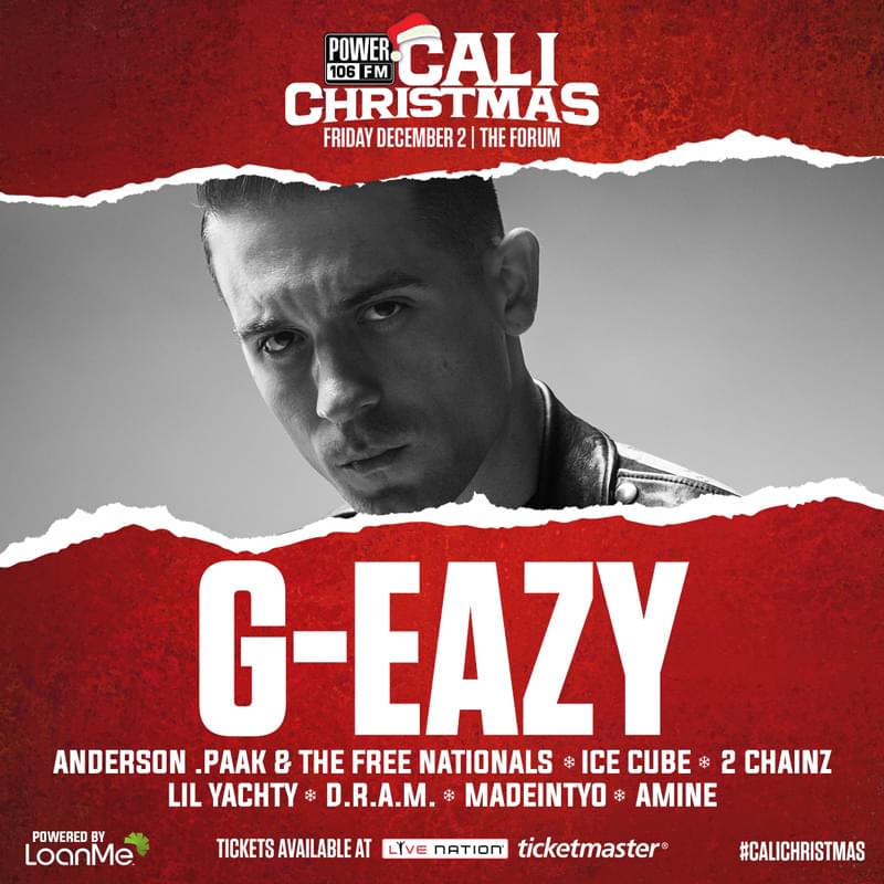 Cali Christmas Artist G-Eazy Has Made The 2017 People’s Choice Awards Nominees List