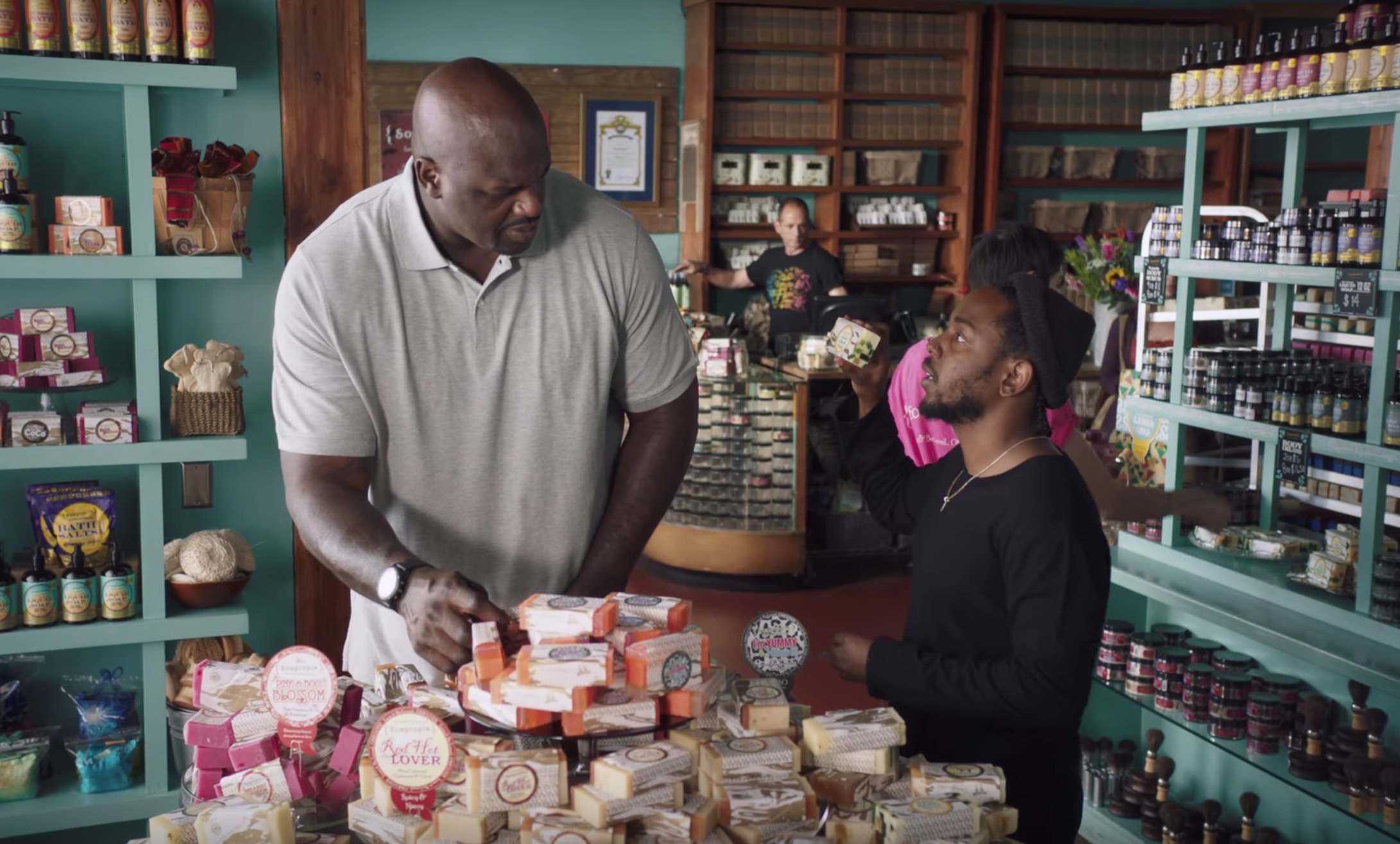 Kendrick Lamar & Shaq Go Soap Shopping In New Ad [WATCH]