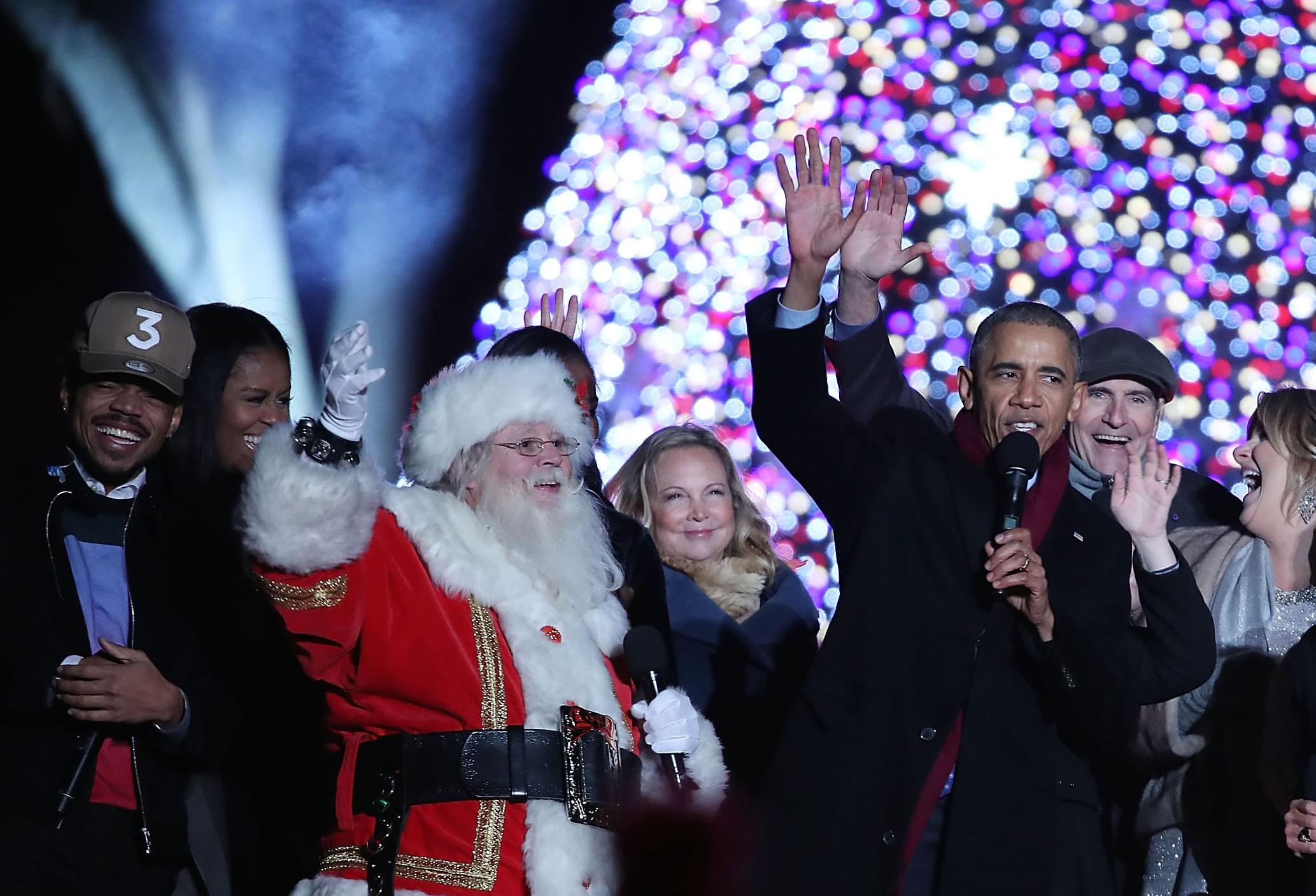 Chance The Rapper Raps With The Obamas At Final Tree Lighting [WATCH]