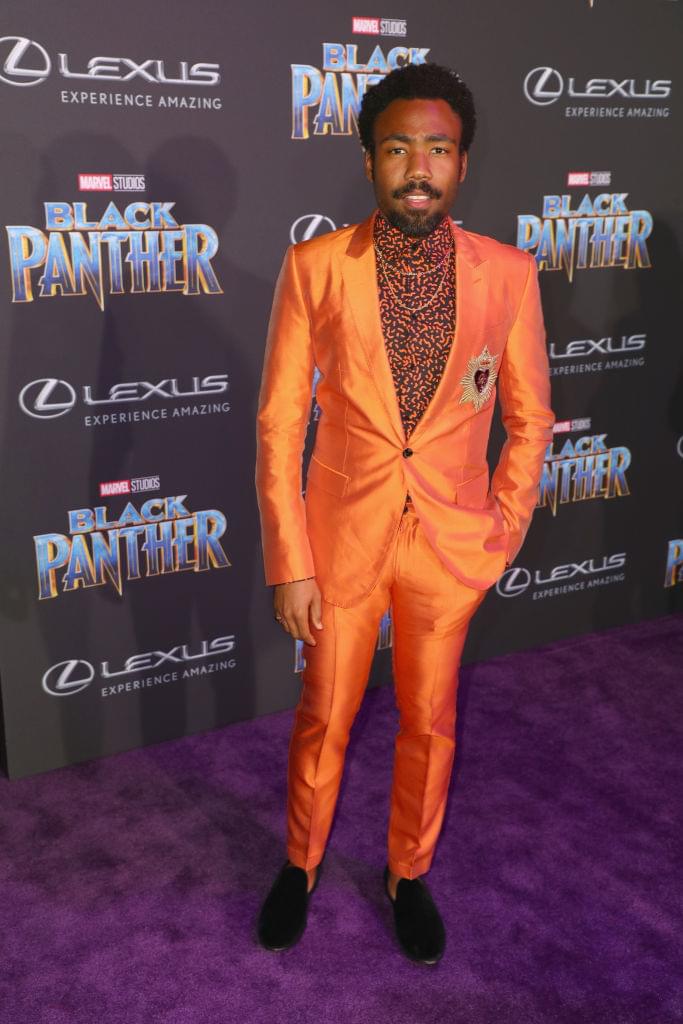 Donald Glover & ‘Black Panther’ Cast Flex African-Themed Vibes During Premiere