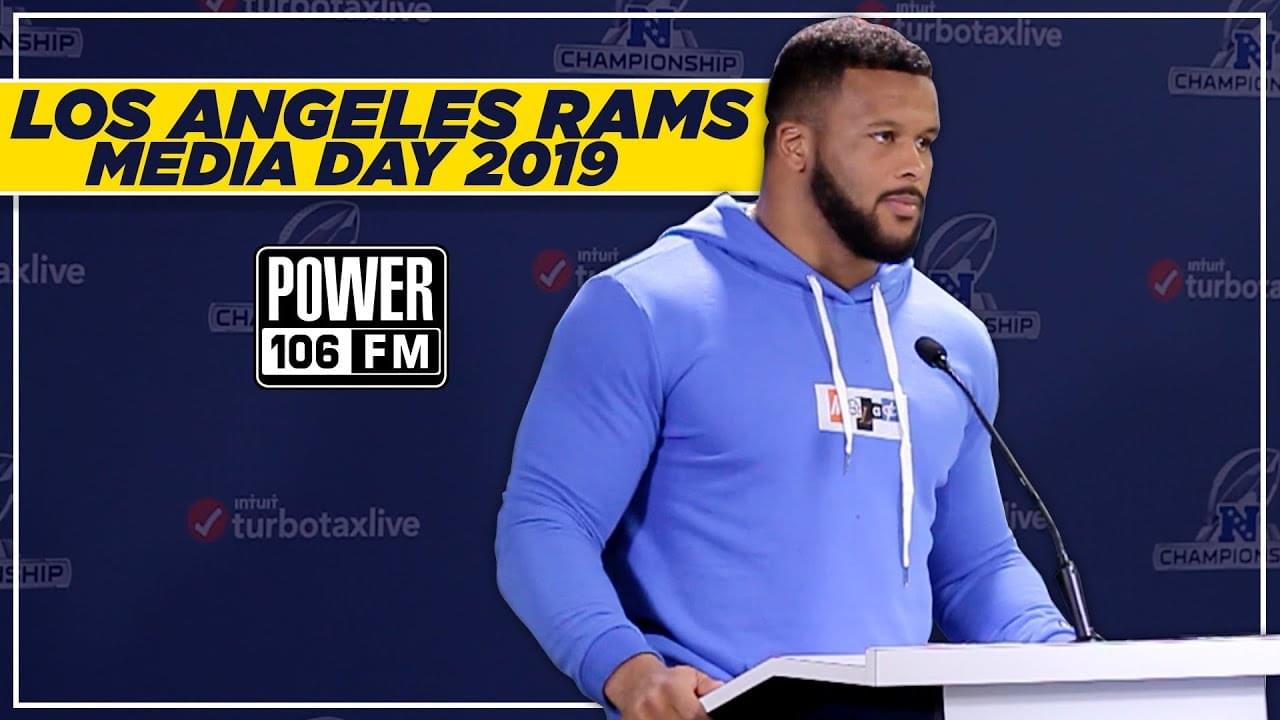 Los Angeles Rams Media Day 2019: Aaron Donald, Training Camp + MORE