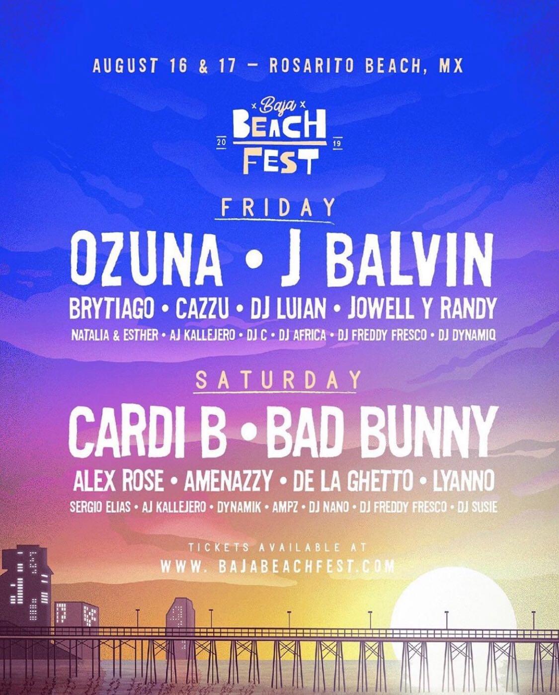 Baja Beach Festival Announces Summer Lineup Feat. Cardi B, J Balvin, Bad Bunny & MORE!