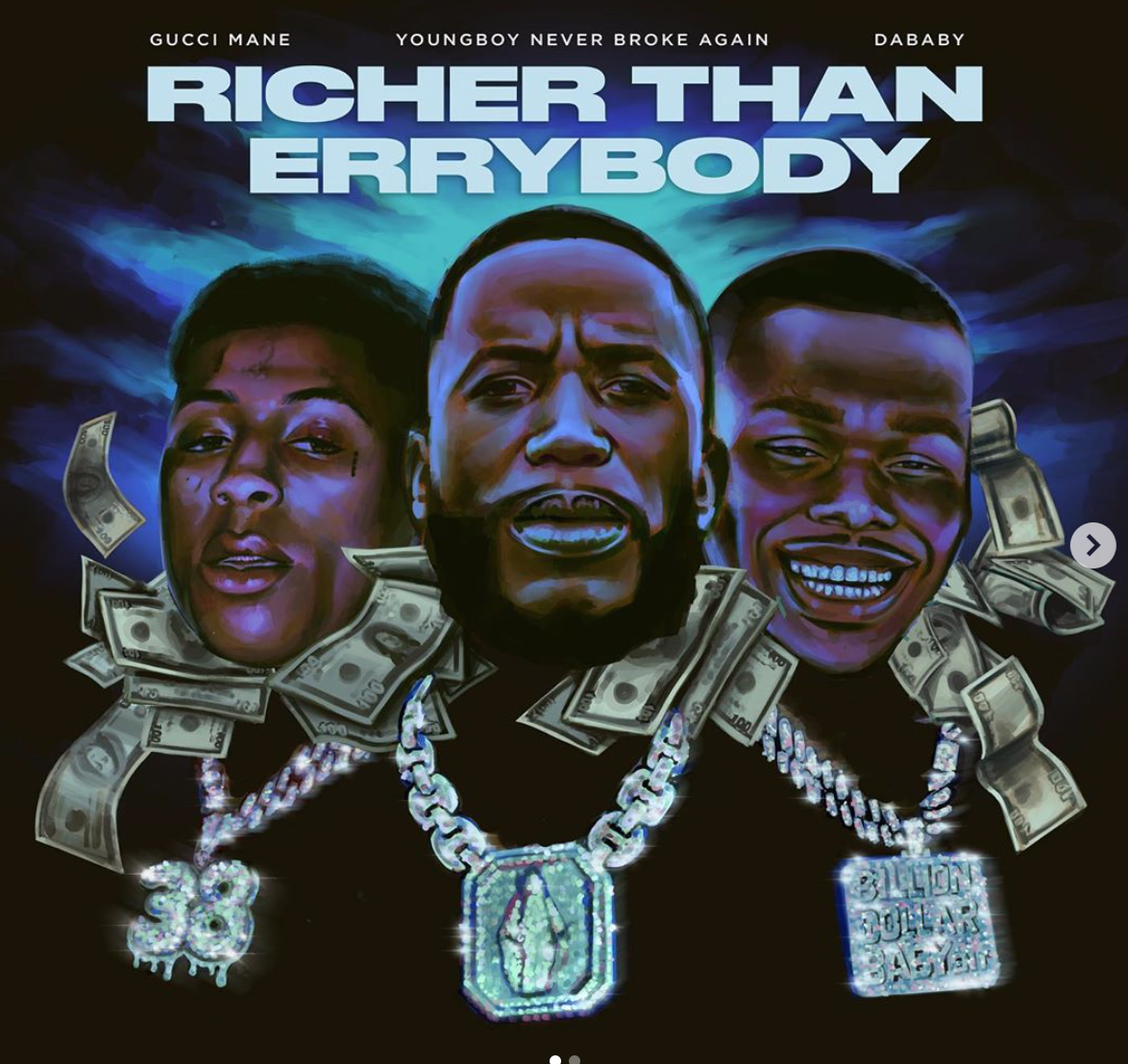 Gucci Mane Releases New Single “Richer Than Errybody” Featuring NBA Youngboy & Da Baby! [LISTEN]