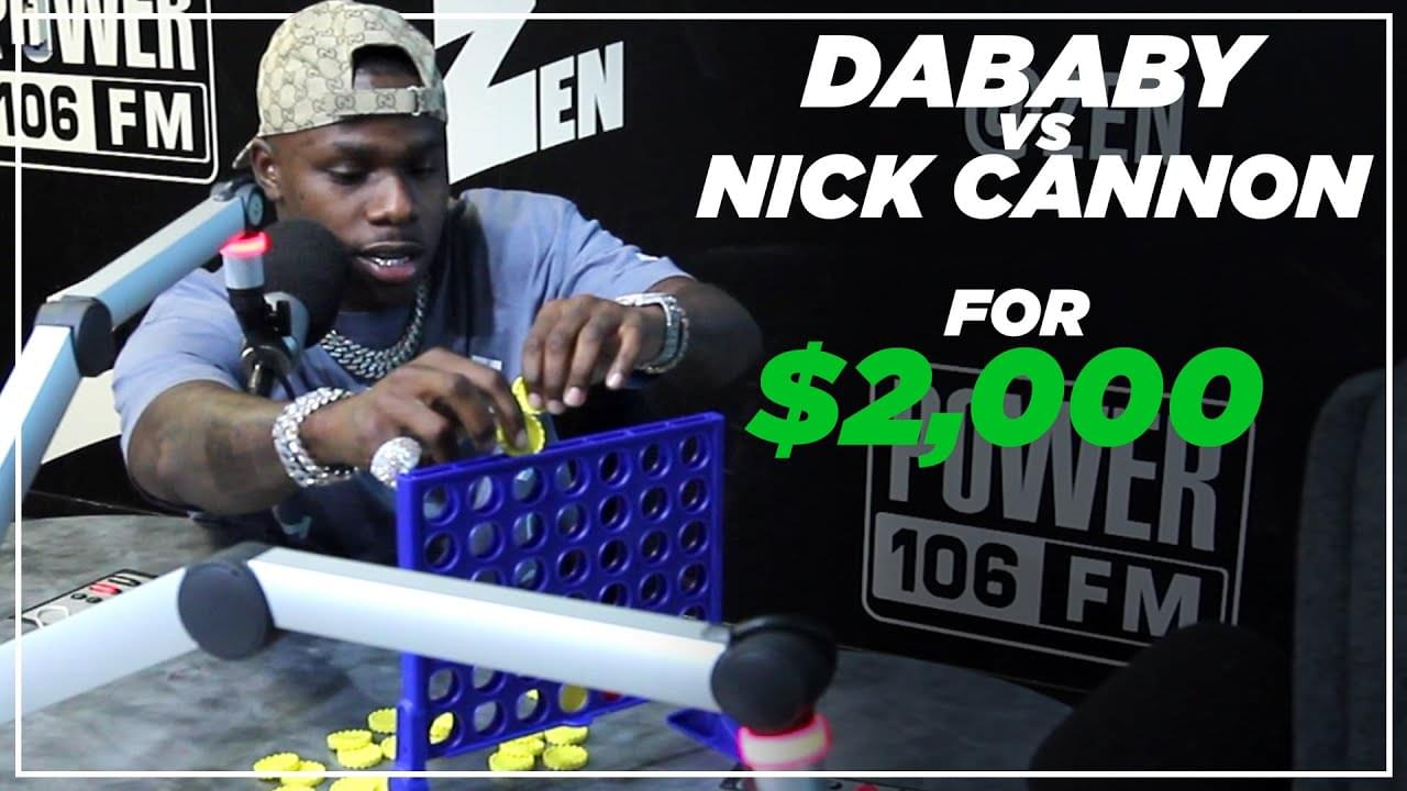 DaBaby VS Nick Cannon: $2k Connect Four Match