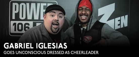 Gabriel Iglesias Goes Unconscious Dressed as Cheerleader