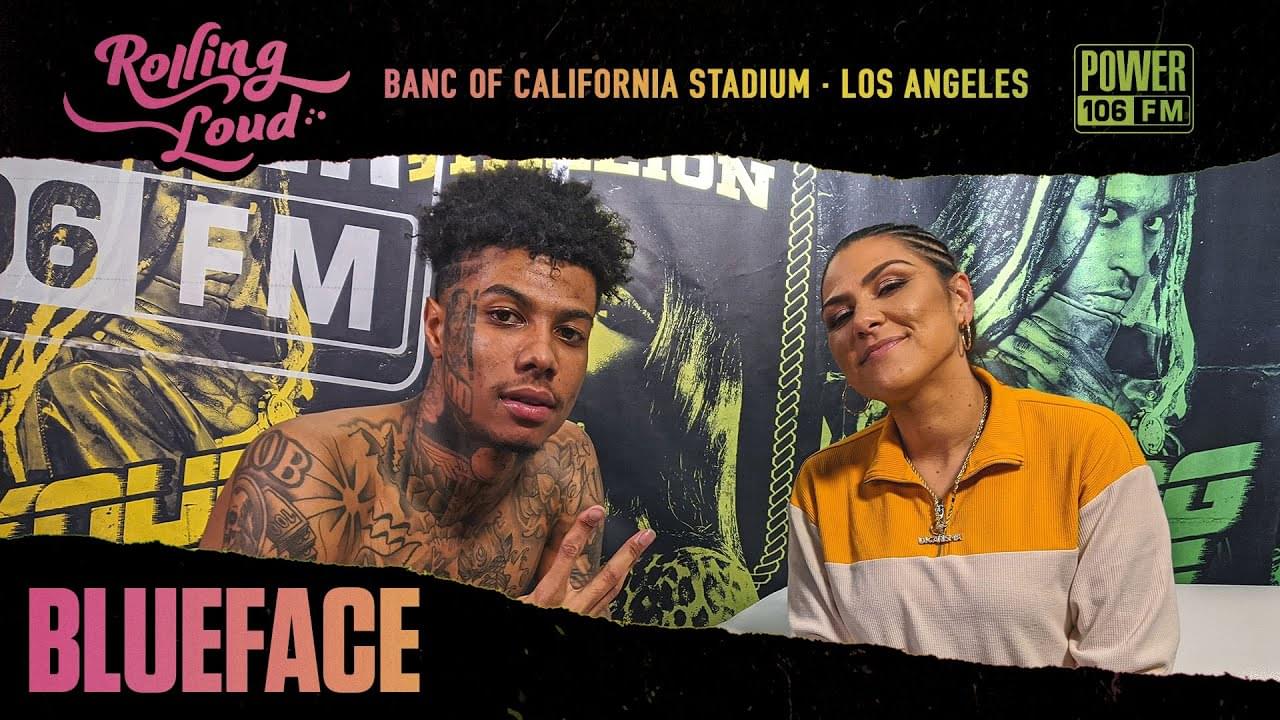 Blueface Got Out Of A Bad Stage Dive At Rolling Loud