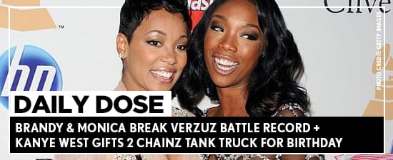 Brandy & Monica Break Verzuz Battle Record + Kanye West Gifts 2 Chainz Tank Truck For Birthday