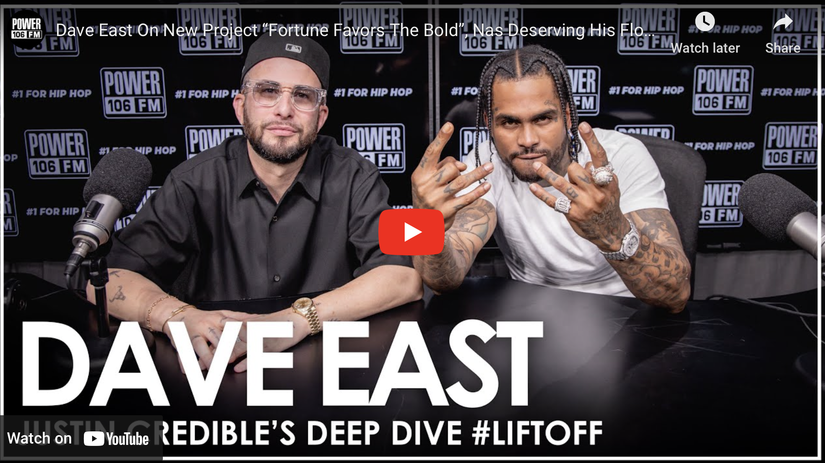 Rapper Dave East Lights Up Power 106’s Liftoff Show with Justin Credible