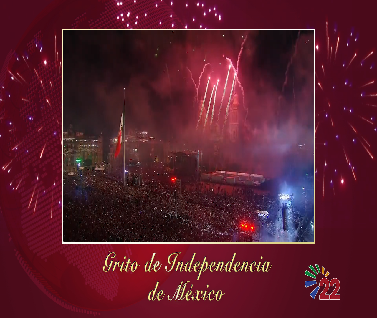 El Grito de Independencia de México, desde el  Zócalo