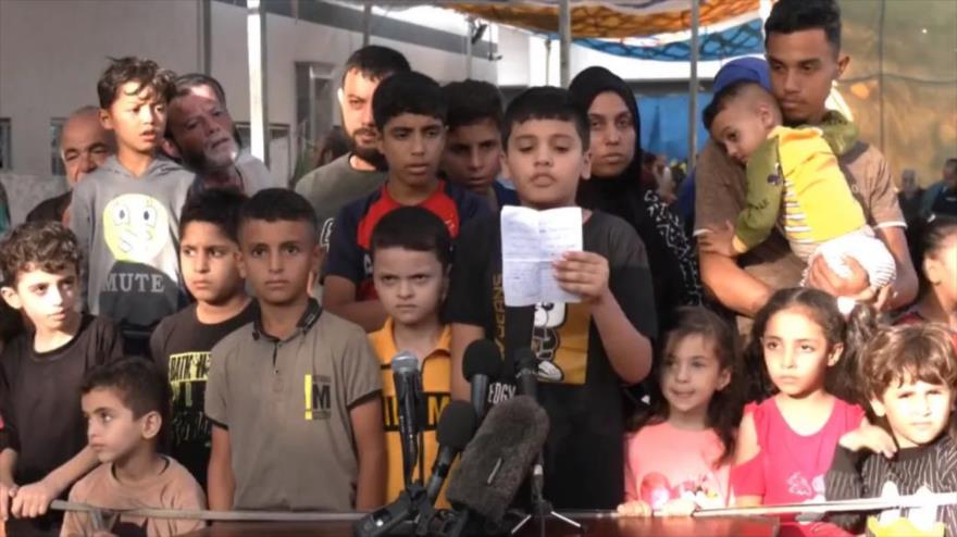 Niños refugiados de Gaza hacen un llamado para ser protegidos, piden derecho a la vida
