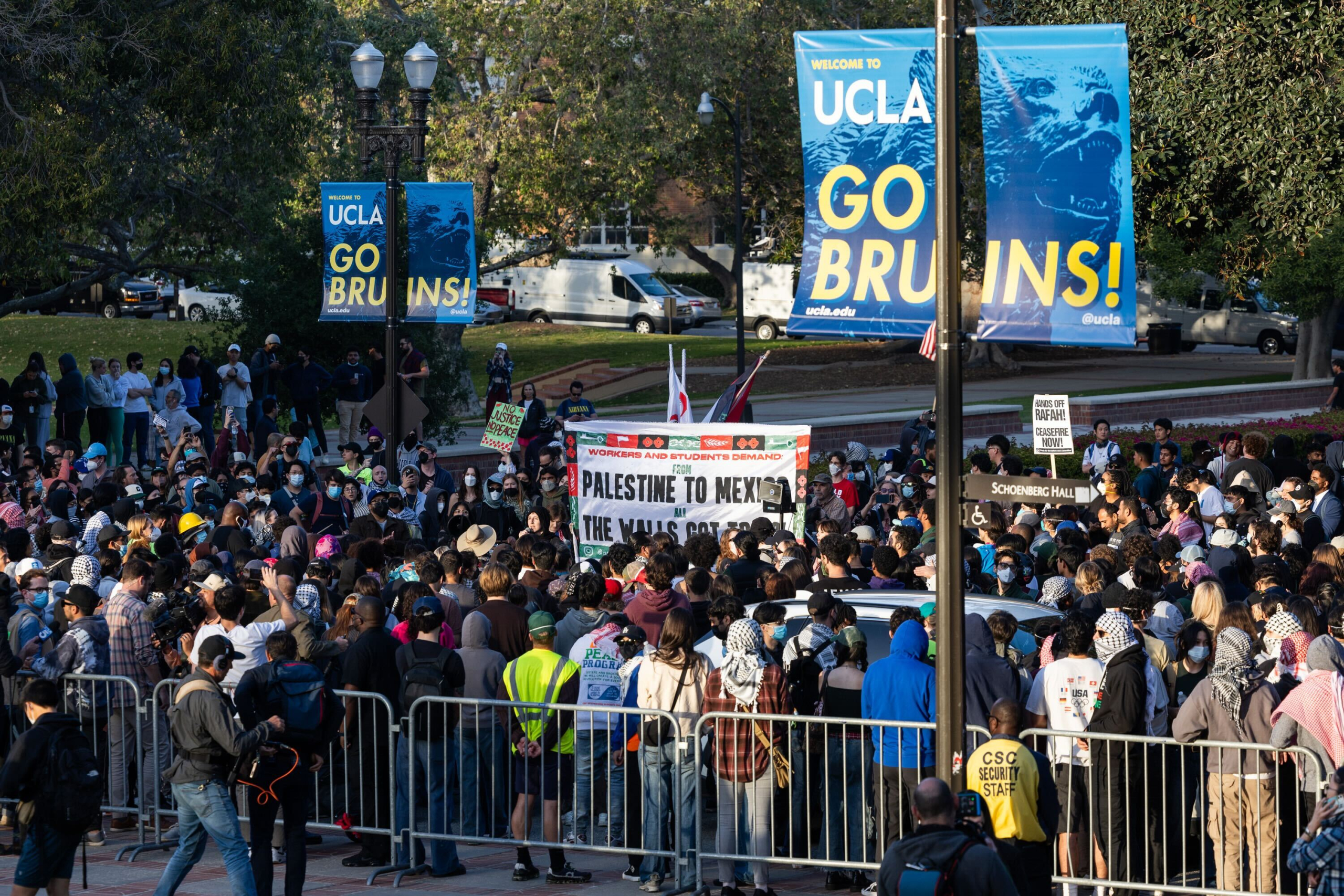 UCLA: El centro de violentos enfrentamientos debido a la tensión que ha generado la guerra en el Medio Oriente