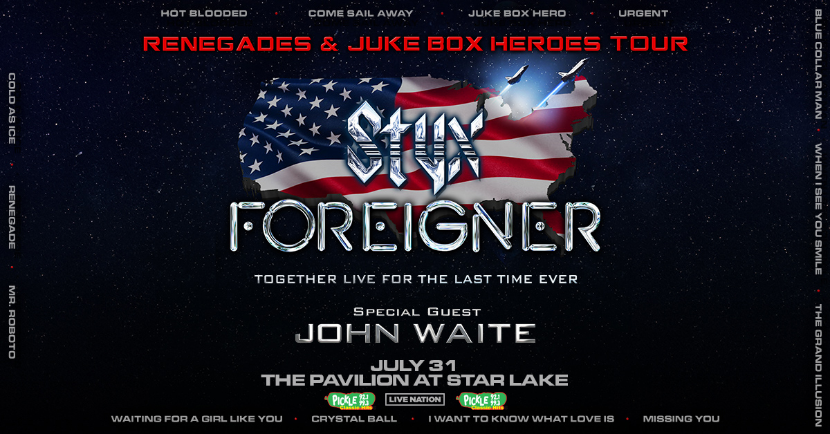 Styx & Foreigner with John Waite
