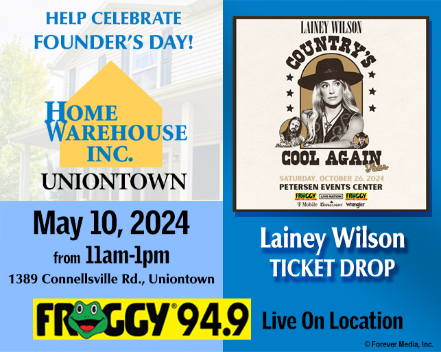 Froggy’s Lainey Wilson Ticket Drop @ Home Warehouse Uniontown